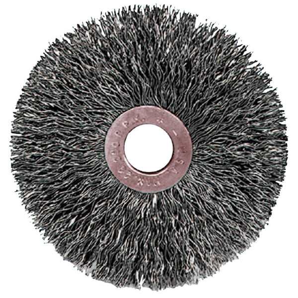 Copper Center Wire Wheel, 3 in D x 5/8 in W, .014 in Steel Wire, 5/8 Arbor Hole 804-15677
