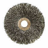 Copper Center Small Diameter Wire Wheel, 3 in dia x 5/8 in W Face, 0.006 in Stainless Steel Wire, 20000 RPM 804-16933