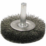 Crimped Wire Radial Wheel Brush, 1 1/2 in D, .014 in Steel Wire, 20,000 rpm 804-17953