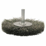 Crimped Wire Radial Wheel Brush, 3 in D, .0118 Steel Wire 804-17965
