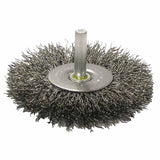 Crimped Wire Wheel, 4 in D, .008 Steel Wire 804-17968