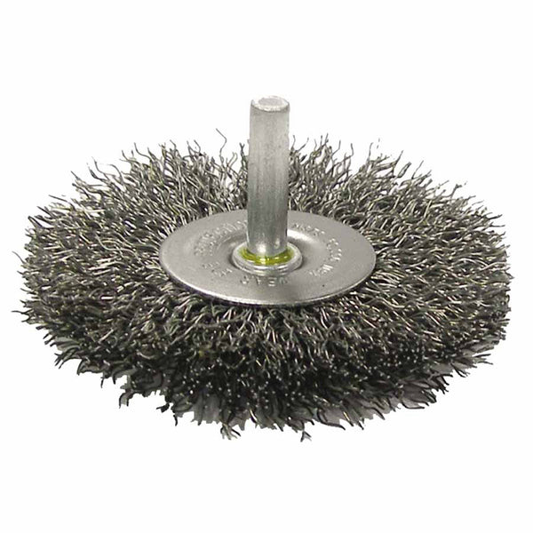 Crimped Wire Wheel, 4 in D, .008 Steel Wire 804-17968