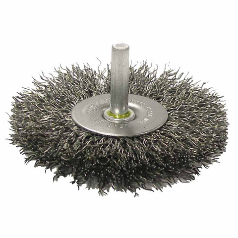 Crimped Wire Wheel, 4 in D, .008 Steel Wire 804-17968
