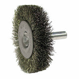 Crimped Wire Radial Wheel Brush, 2 in D, .008 Stainless Steel Wire 804-17974