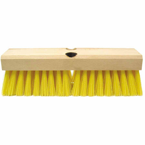Deck Scrub Brush, 10 in Hardwood Block, 2 in Trim, Polypropylene Fill 804-44434