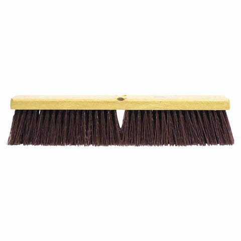 Garage Broom, 24 in Hardwood Block, 3-1/4 in Trim L, Polypropylene Fill 804-42026
