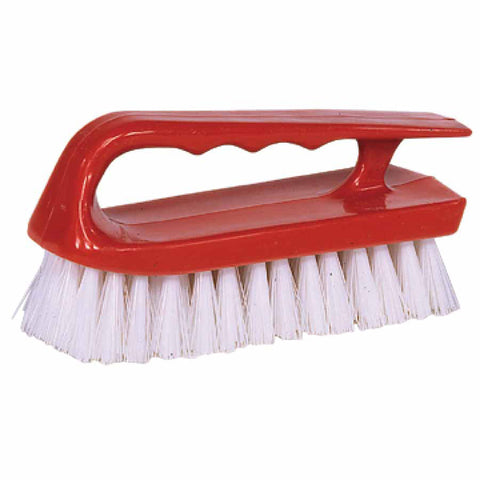Hand Scrub Brush, 6 in Plastic Block, 1 1/8 in Trim L, White Polypropylene Fill 804-44395