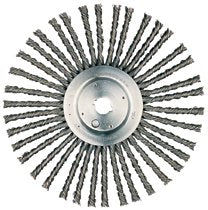 Cable Twist Wire Wheels, 12 in D x 3/8 in W, .035 in Steel Wire, 52 Knots 804-94026