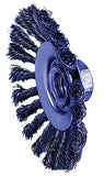 Knot Wire Bevel Wheel, 4-1/2 in dia x 3/8 in W Face, 0.020 in Steel Wire, 12500 RPM 804-13476