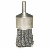 Knot Wire End Brush, Stainless Steel Bristles, 1-1/8 in Brush dia x 0.014 in Wire, 22000 RPM, 1 EA/EA 804-10031