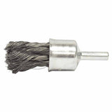 Knot Wire End Brush, Steel Bristles, 1/2 in Brush dia x 0.014 in Wire, 20000 RPM, 1 EA/EA 804-10217