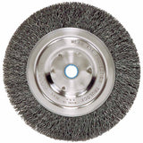 Medium-Face Crimped Wire Wheel, 6 in dia x 5/8 in W, 0.014 in Steel Wire, 6000 rpm 804-02325