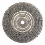 Medium-Face Crimped Wire Wheel, 7 in D x 3/4 in W, .014 in Steel Wire, 6,000 rpm 804-02335