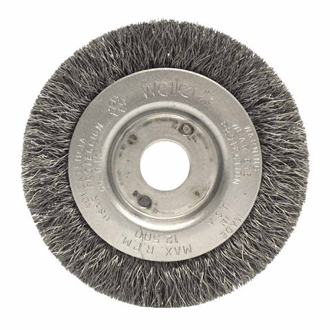 Narrow Face Crimped Wire Wheel, 3 in D, .0118 Stainless Steel Wire 804-00264