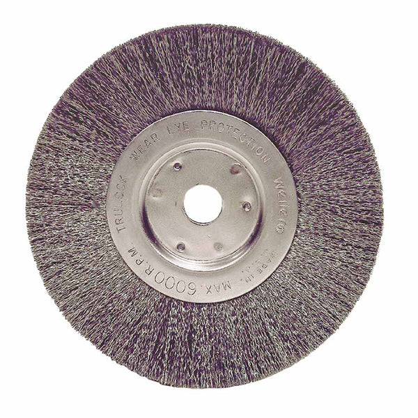 Narrow Face Crimped Wire Wheel, 6 D x 3/4 W, .014 Steel, 6,000 rpm, Retail Pack 804-01055