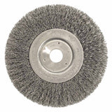 Narrow Face Crimped Wire Wheel, 6 in D, .0118 Steel Wire 804-01068