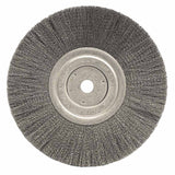 Narrow Face Crimped Wire Wheel, 8 in D x 3/4 in W, .008 in Steel Wire, 6,000 rpm 804-01145