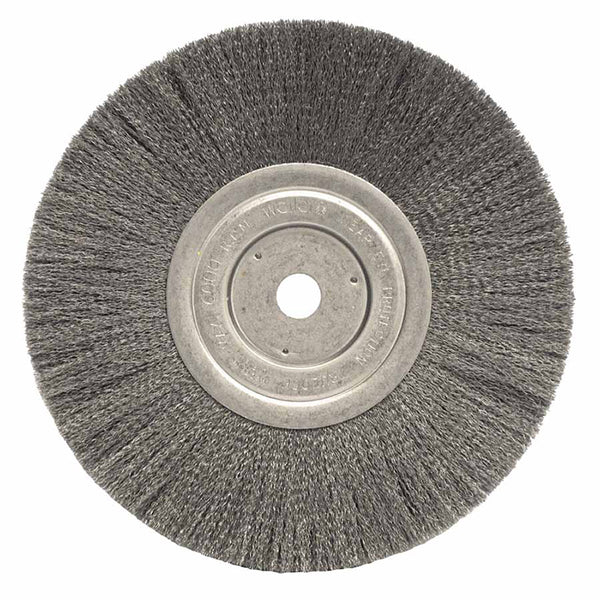 Narrow Face Crimped Wire Wheel, 8 in D x 3/4 in W, .008 in Steel Wire, 6,000 rpm 804-01145
