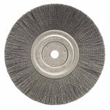 Narrow Face Crimped Wire Wheel, 8 in dia x 3/4 in W, 0.0118 Steel Wire, 6000 rpm 804-01165