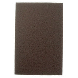 Non-Woven Hand Pad, 9 in x 6 in, Brown, Aluminum Oxide, Brown, Heavy-Duty 804-51454