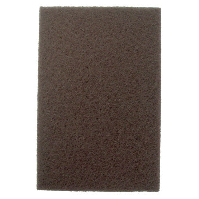 Non-Woven Hand Pad, 9 in x 6 in, Brown, Aluminum Oxide, Brown, Heavy-Duty 804-51454