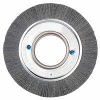 Nylox Crimped-Filament Wheel Brush, 6in Dia. x 1in W, 0.040 Bristle, 3,600 rpm 804-83050