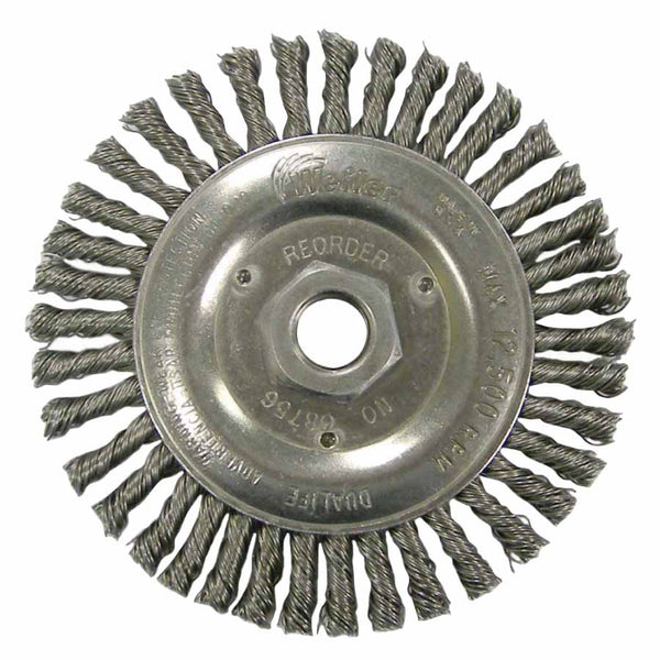 Roughneck Stringer Bead Wheel, 5 in dia x 3/16 in Face W x 5/8 in-11 UNC x 0.020 in, 12500 RPM, 1 EA/EA 804-08756