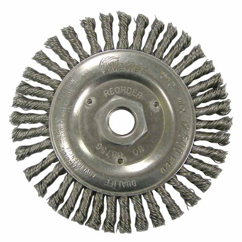 Roughneck Stringer Bead Wheel, 5 in dia x 3/16 in Face W x 5/8 in-11 UNC x 0.020 in, 12500 RPM, 1 EA/EA 804-08756