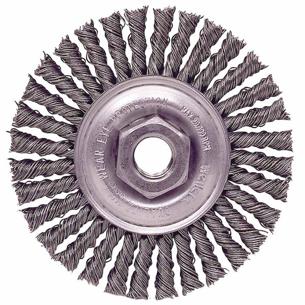 Roughneck Stringer Bead Wheel, 4 in dia x 3/16 in Face W x 3/8 in-24 UNF x 0.020 in, 20000 RPM, 1 EA/EA 804-13128