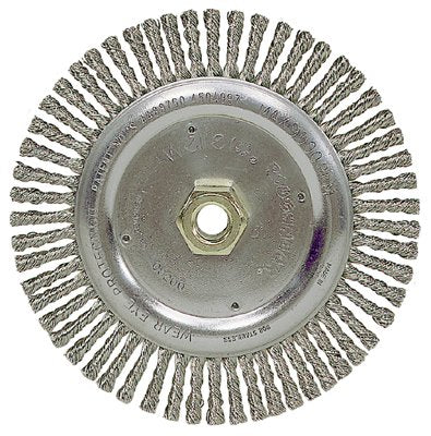 Roughneck Stringer Bead Wheel, 7 in dia x 3/16 in Face W x 5/8 in-11 UNC x 0.020 in, 9000 RPM, 1 EA/EA 804-09200