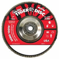 Saber Tooth Ceramic Flap Discs, 7, 40 Grit, 5/8 Arbor, 12,000 rpm 804-50113