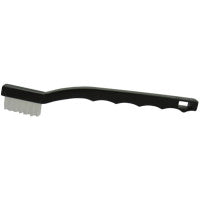 Small Hand Scratch Brushes, 7-1/2 in L, 3X7 Rows, White Nylon Wire, Plastic Handle 804-44609