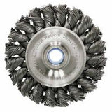 Standard Twist Knot Wire Wheel, 3 in D x 3/8 in W, .02 in Steel, 1/2-3/8 Arbor 804-08024