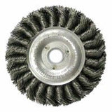 Standard Twist Knot Wire Wheel, 4 in D x 1/2 in W, .014 in Steel, 5/8-1/2 Arbor 804-08045