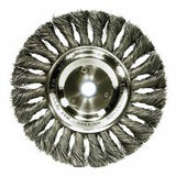 Standard Twist Knot Wire Wheel, 6 in D x 1/2 in W, .023 in Steel, 5/8-1/2 Arbor 804-08105