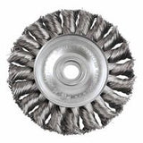 Standard Twist Knot Wire Wheel, 3 in dia x 3/8 in Wide, 0.014 in Stainless Steel Wire 804-08264