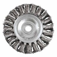 Standard Twist Knot Wire Wheel, 3 in dia x 3/8 in Wide, 0.014 in Stainless Steel Wire 804-08264