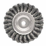 Standard Twist Knot Wire Wheel, 4 in D x 1/2 in W, .0118 in Stainless Steel 804-08284
