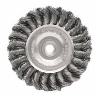 Standard Twist Knot Wire Wheel, 4 in D x 1/2 in W, .0118 in Stainless Steel 804-08284