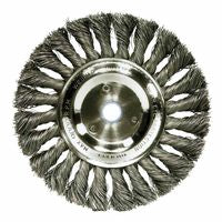 Standard Twist Knot Wire Wheel, 6 in D x 1/2 W, .016 Stainless Steel, 9,000 rpm 804-08345