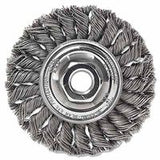 Standard Twist Knot Wheel, 4 in D x 1/2 W, .02 Wire, 5/8 in-11 UNC Nut, Retail 804-13113P