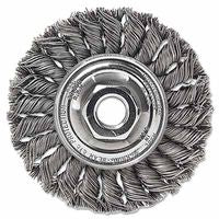 Standard Twist Knot Wheel, 4 in D x 1/2 W, .02 Wire, 5/8 in-11 UNC Nut, Retail 804-13113P