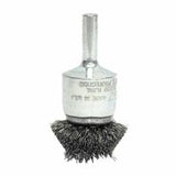 Stem-Mounted Circular Flared End Brushes, Steel, 20,000 rpm, 1 1/2" x 0.008" 804-10037