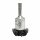 Stem-Mounted Circular Flared End Brushes, Stainless Steel, 25,000 rpm, 1" x 804-10042