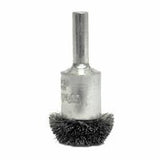 Stem-Mounted Circular Flared End Brush, Stainless, 16,000 RPM, 3 in x 0.008 in 804-10050