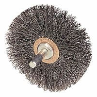 Stem-Mounted Narrow Conflex Brush, 2 1/2 in D x 3/8 W, .014 in Steel, 20,000 rpm 804-17614