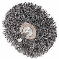 Stem-Mounted Narrow Conflex Brush, 3 in D x 1/2 in W, .014 in Steel, Retail Pack 804-17617P