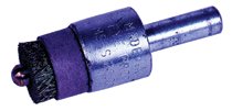 Stem-Mounted Pilot Bonding Brush, Stainless Steel, 1/2 in x 0.005 in, 20,000 rpm, 3/16 in dia Pilot 804-10059