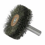 Stem-Mounted Wide Conflex Brush, 3 in D x 1 in W, .014 in Steel Wire, 20,000 rpm 804-17623