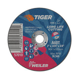 Tiger AO Cutting Wheel, 3 in dia x 1/8 in Thick, 1/4 in Arbor, A36T, Type 1 804-57068